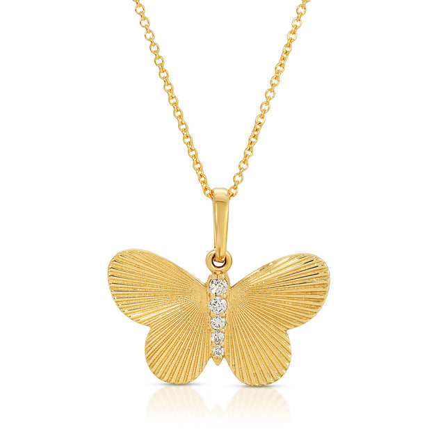 Butterfly Pendant with Diamonds