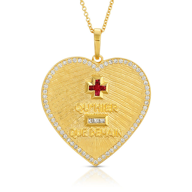 Ruby Qu'Hier/Que Demain Pendant with Diamonds