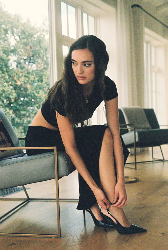 Long Satin Skirt