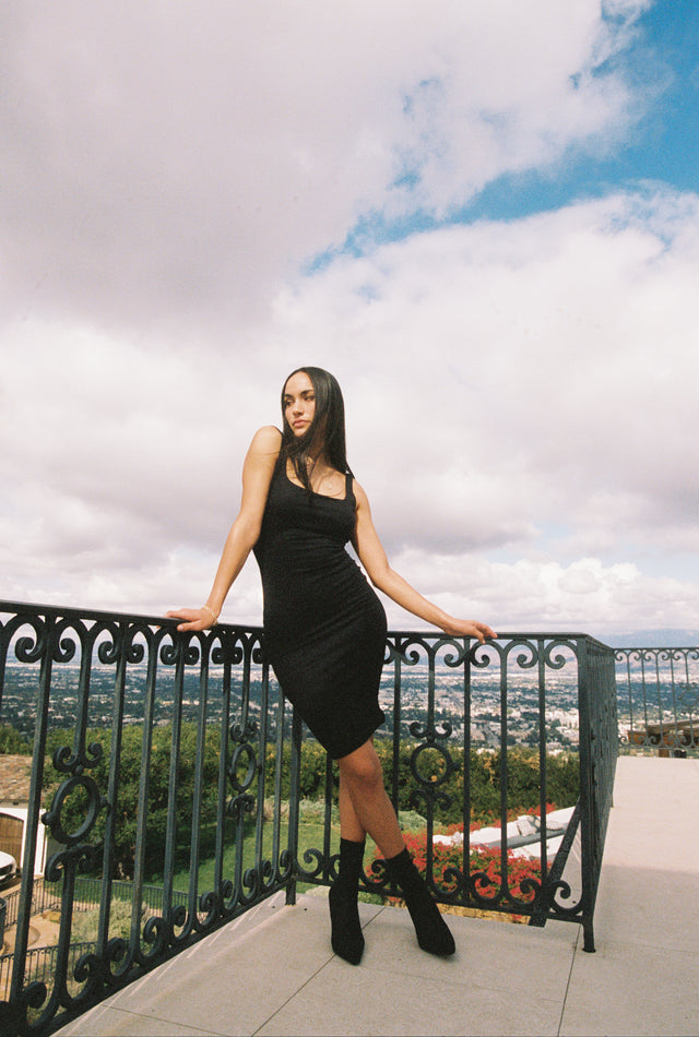 Sleeveless Low Back Dress