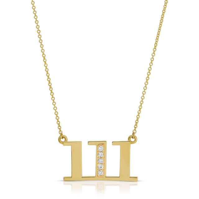 111 Gold-Plated Sterling Silver Necklace / MANIFESTATION