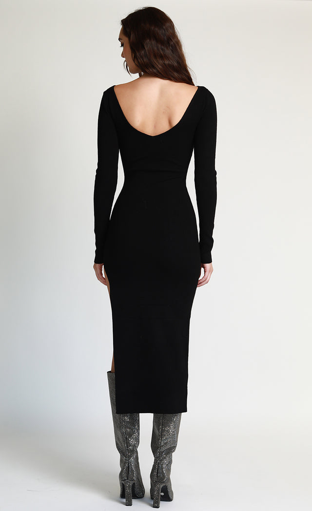 Knit Dress with Side Slit