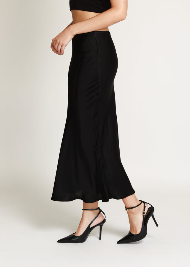 Long Satin Skirt