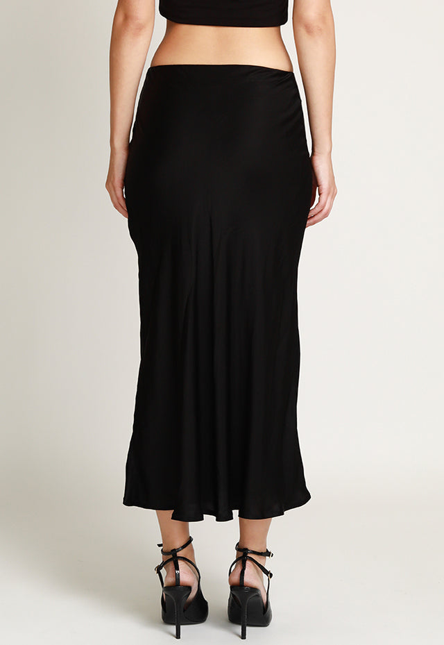 Long Satin Skirt