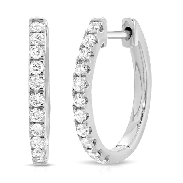 Mini Diamond Huggie Earrings