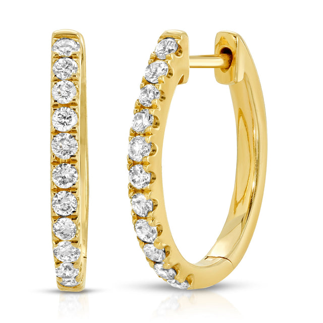 Mini Diamond Huggie Earrings