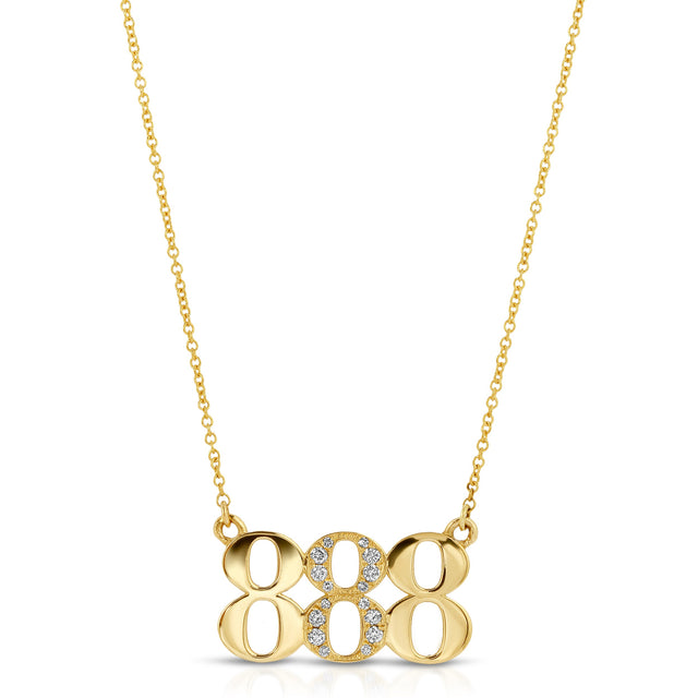 888 Gold-Plated Sterling Silver Necklace / ABUNDANCE