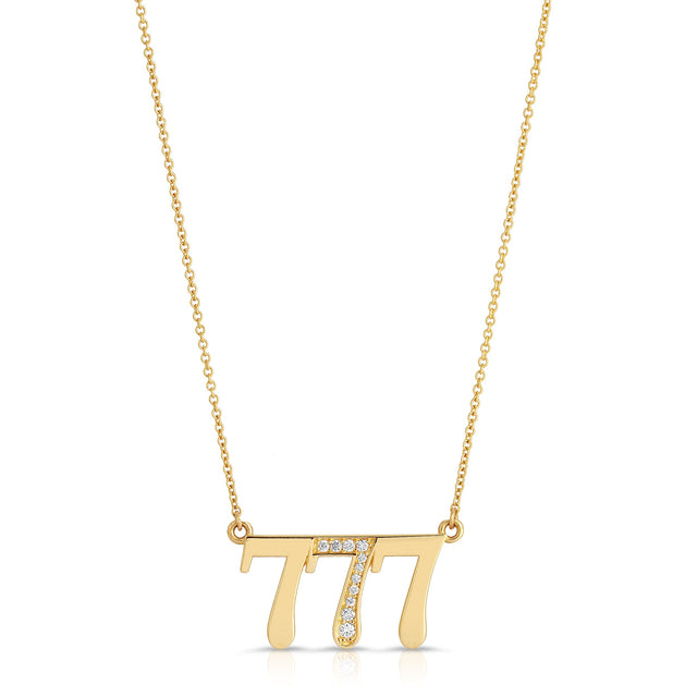 777 Gold-Plated Necklace / LUCK