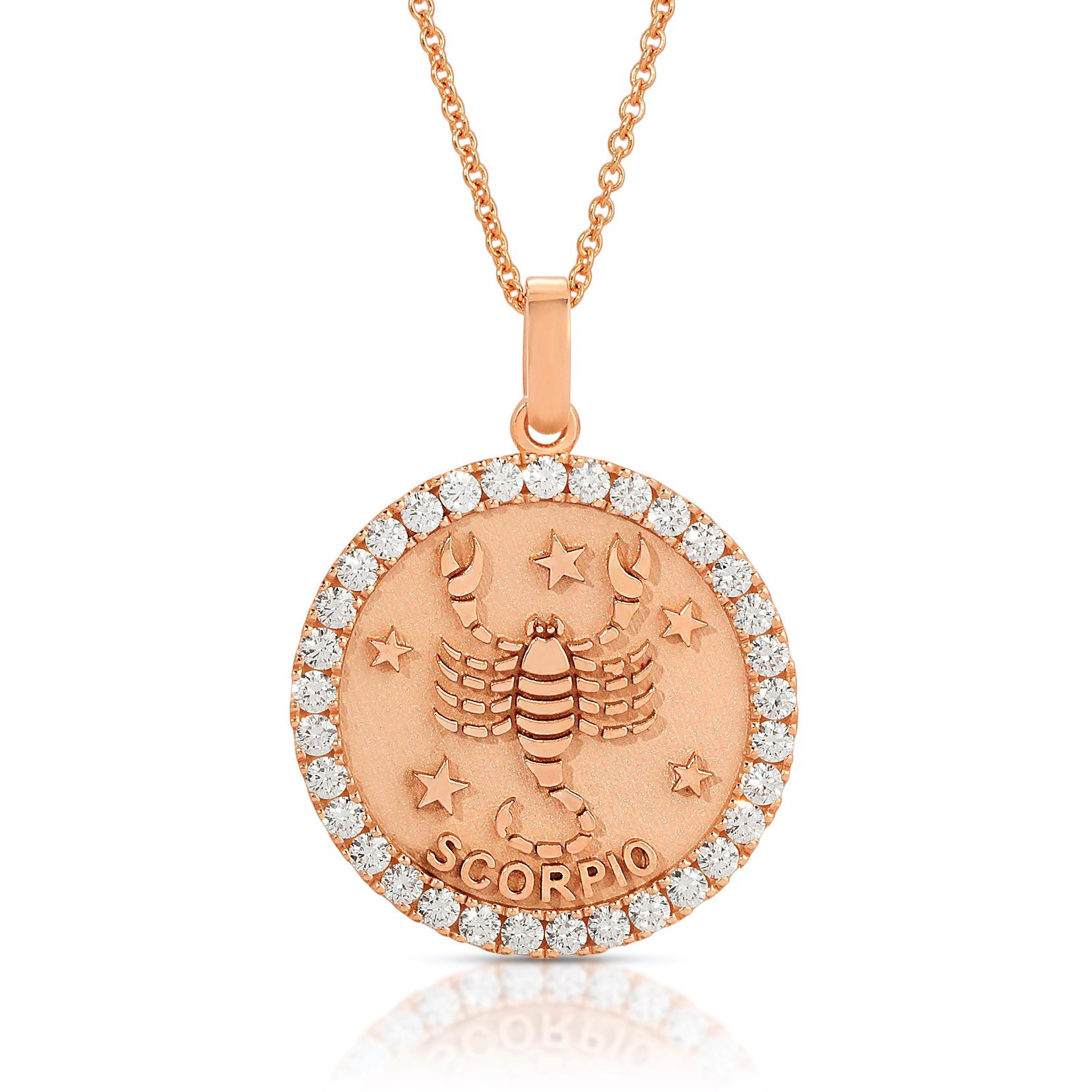 Mystical Allure Large Scorpio Zodiac Pendant with Diamonds