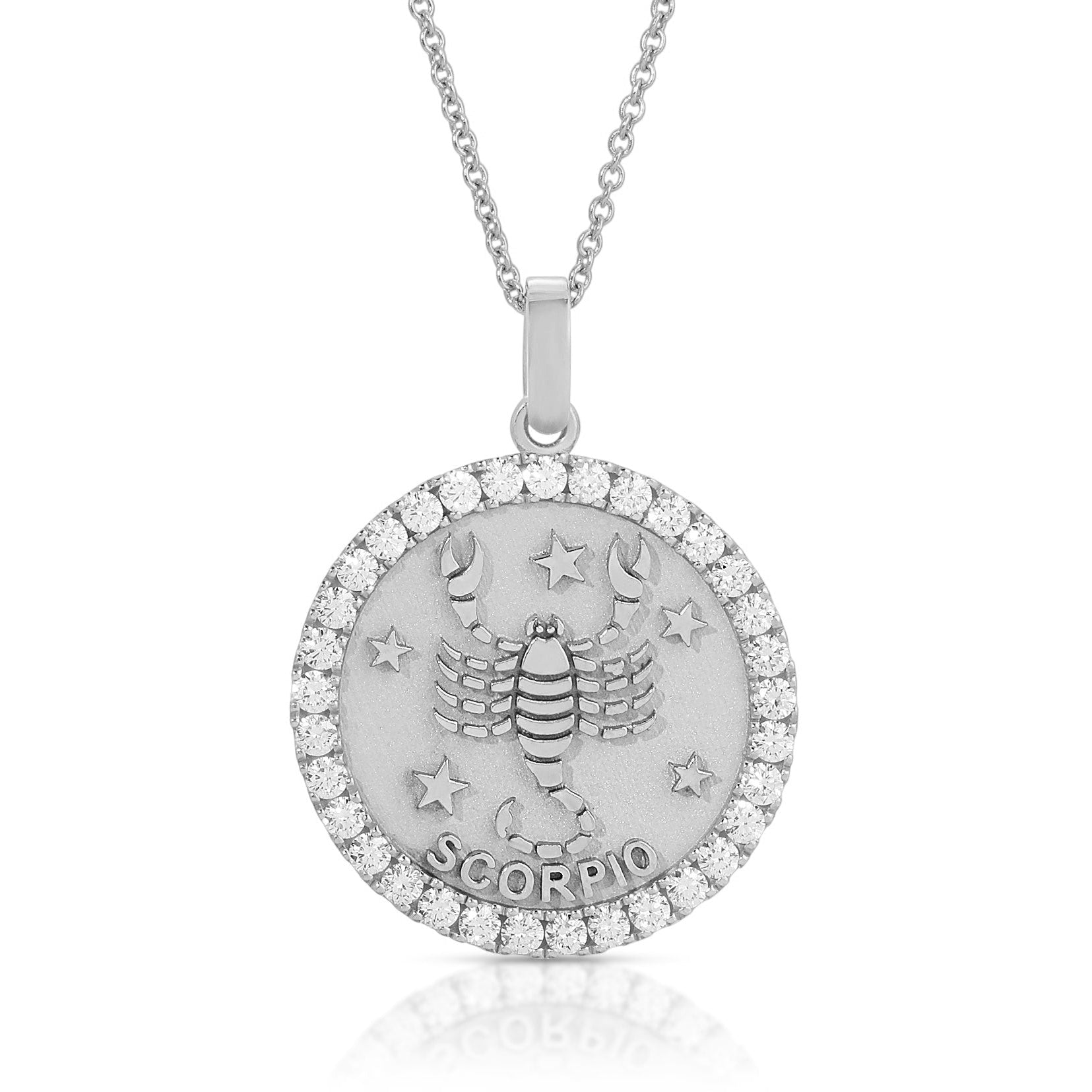 Mystical Allure Large Scorpio Zodiac Pendant with Diamonds The