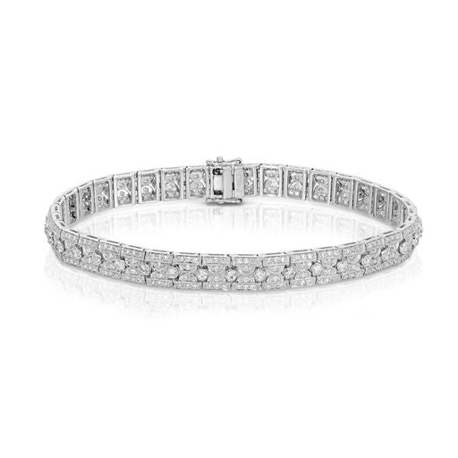 White Diamond Crown Bracelet